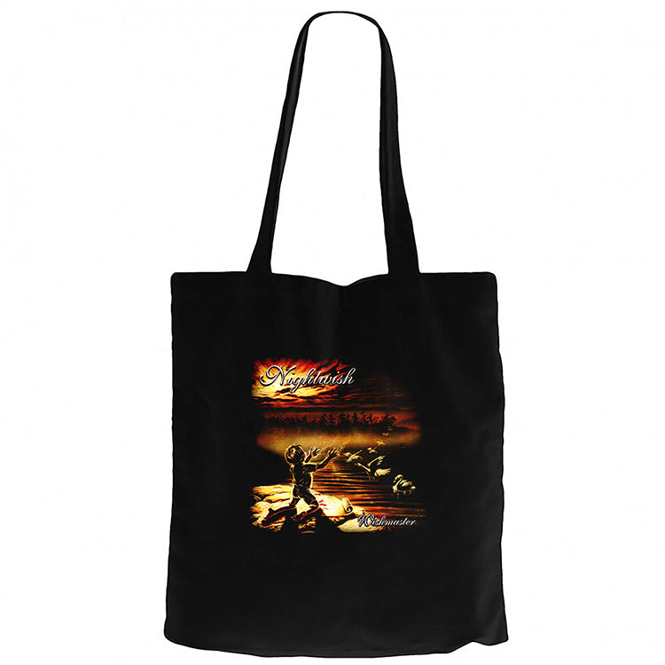 Nightwish Wishmaster Siyah Fermuarlı Bez Çanta Gabardin