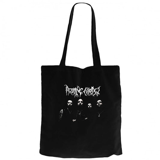 Rotting Christ Grup Siyah Fermuarlı Bez Çanta Gabardin