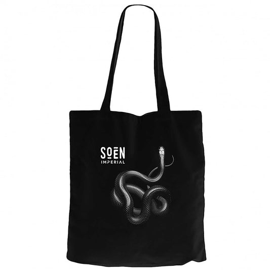 Soen İmperial Siyah Fermuarlı Bez Çanta Gabardin