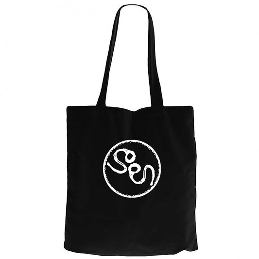 Soen Logo Siyah Fermuarlı Bez Çanta Gabardin