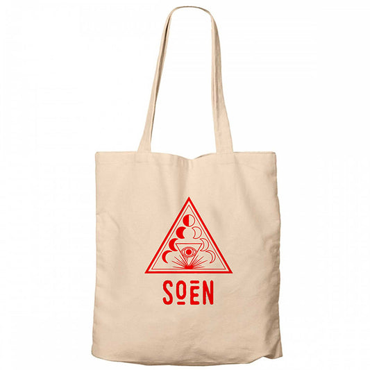 Soen Lotus Krem Fermuarlı Bez Çanta Gabardin