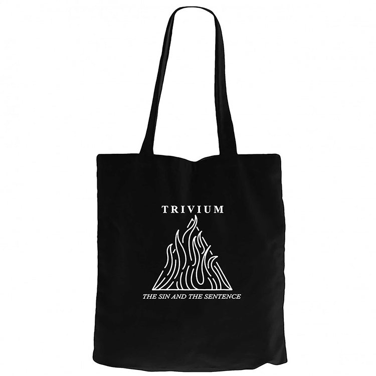 Trivium The Sin And The Sentence Siyah Fermuarlı Bez Çanta Gabardin