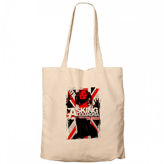 Asking Alexandria Live From Brixton And Beyond Siyah Fermuarlı Bez Çanta Gabardin