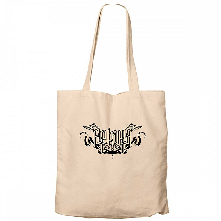Arkona Logo Krem Fermuarlı Bez Çanta Gabardin