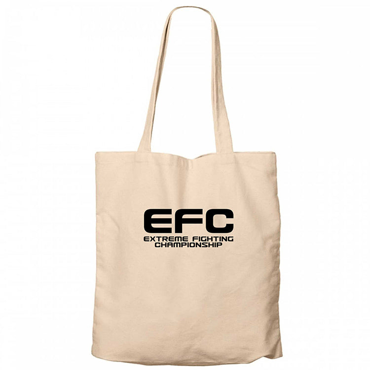 EFC Type Krem Fermuarlı Bez Çanta Gabardin