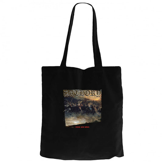 Bathory Blood Fire Death Siyah Fermuarlı Bez Çanta Gabardin