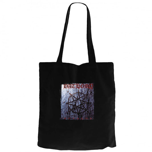 Bathory Octagon Siyah Fermuarlı Bez Çanta Gabardin