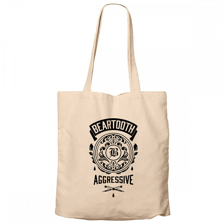 Beartooth Aggressive Krem Fermuarlı Bez Çanta Gabardin