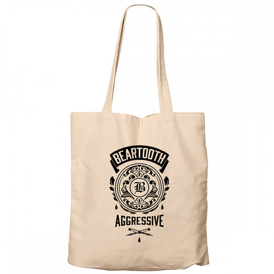 Beartooth Aggressive Krem Fermuarlı Bez Çanta Gabardin