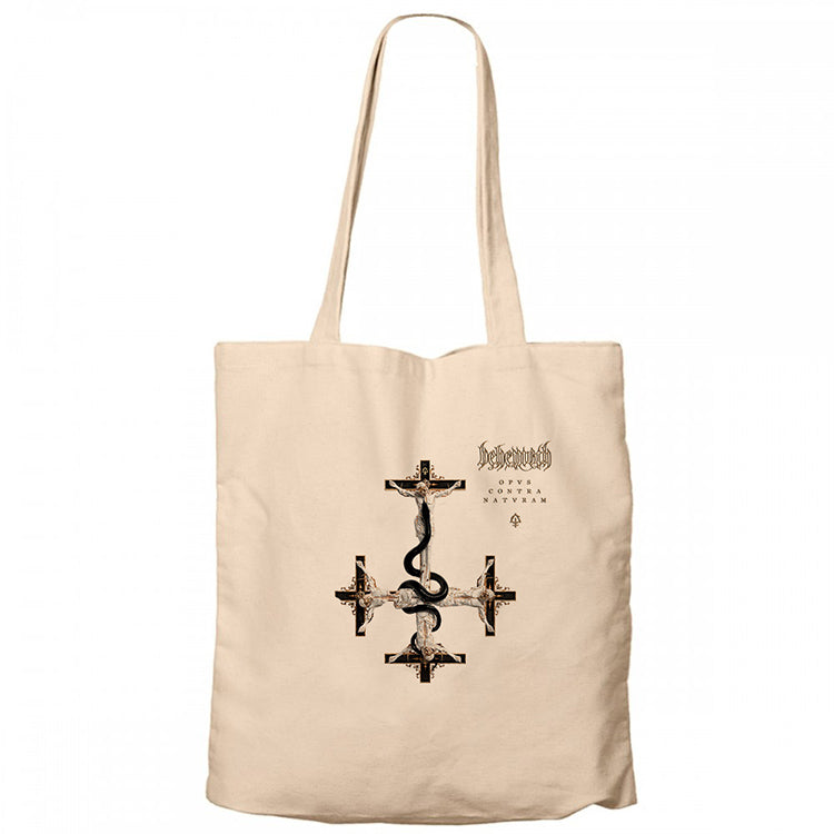 Behemoth Opvs Contra Natvra Krem Fermuarlı Bez Çanta Gabardin