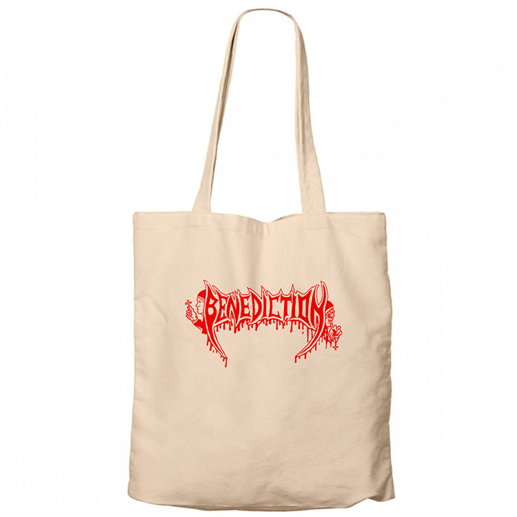 Benediction Red Krem Fermuarlı Bez Çanta Gabardin