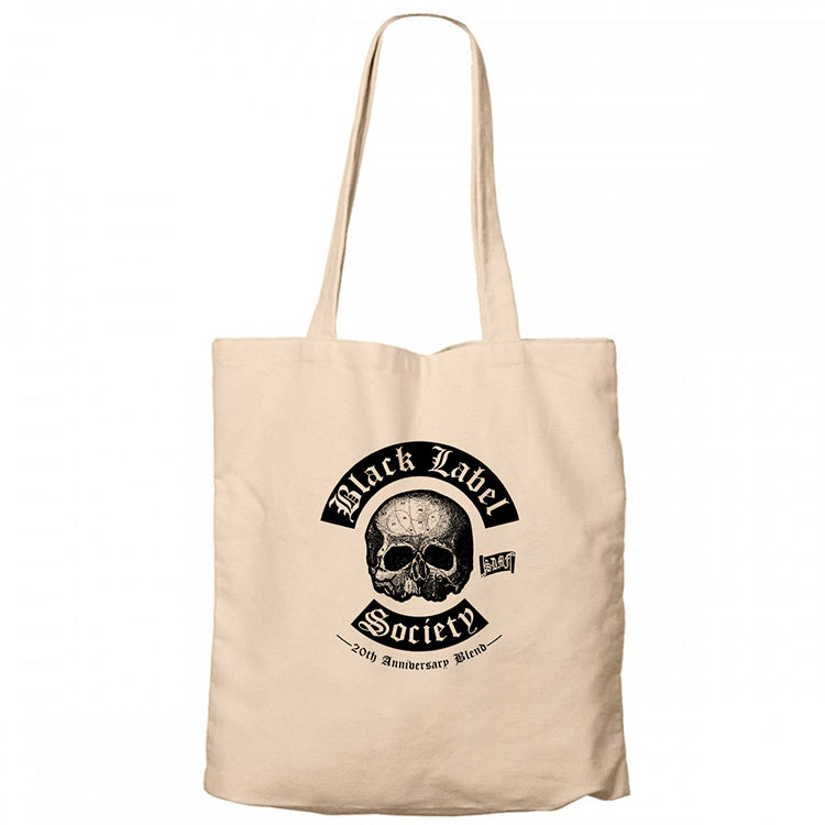 Black Label Society 20 Anniversary for Society Tour Krem Fermuarlı Bez Çanta Gabardin