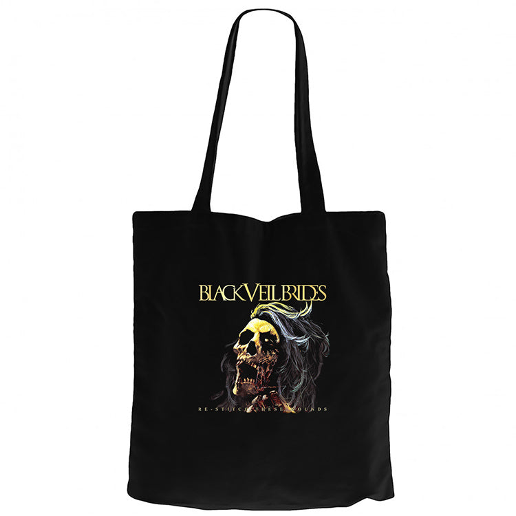 Black Veil Brides Re Stitch These Wounds Siyah Fermuarlı Bez Çanta Gabardin