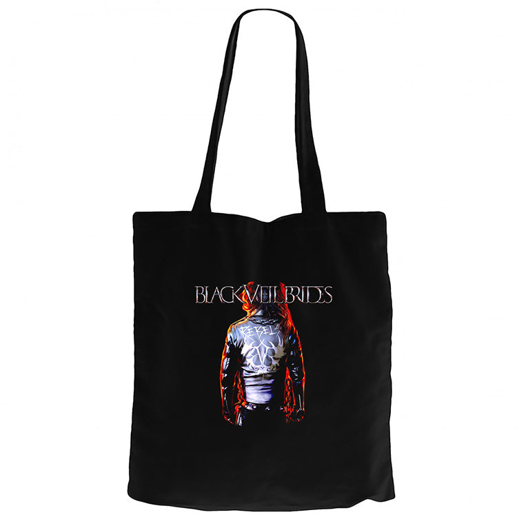 Black Veil Brides Rebels Siyah Fermuarlı Bez Çanta Gabardin