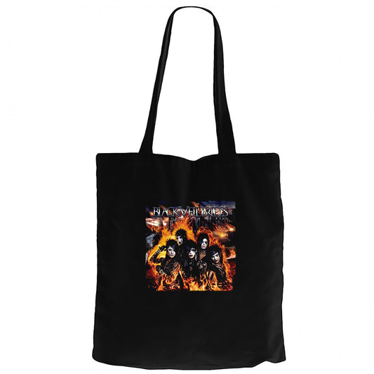 Black Veil Brides Set the World On Fire Siyah Fermuarlı Bez Çanta Gabardin