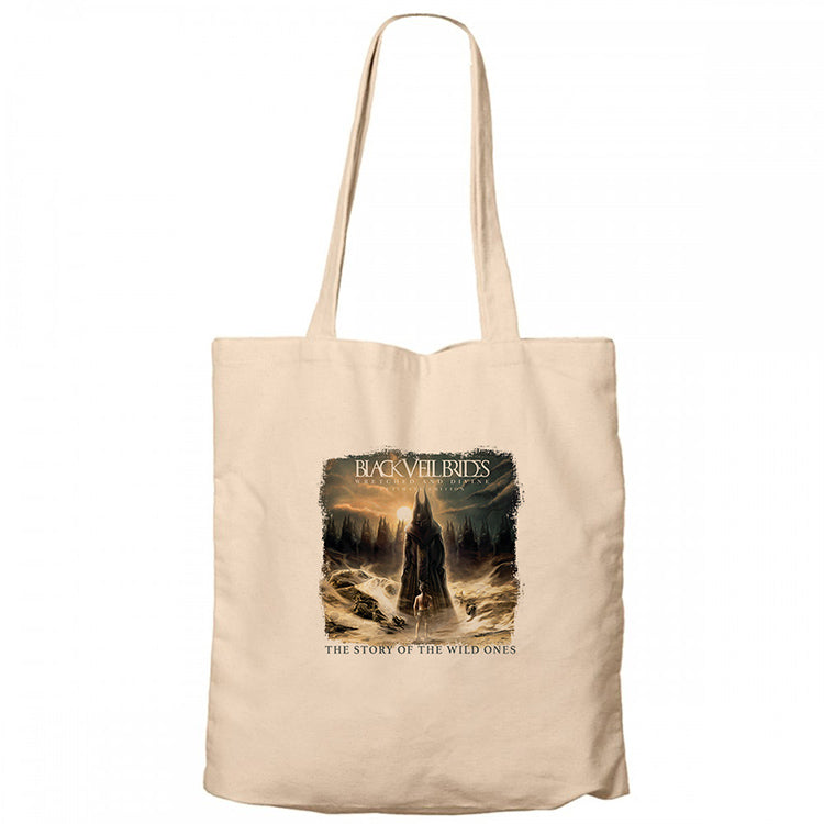 Black Veil Brides Wretched & Divine The Story of the Wild Ones Krem Fermuarlı Bez Çanta Gabardin