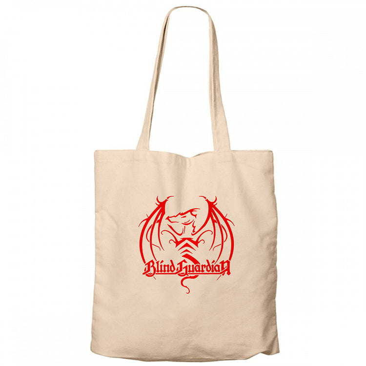 Blind Guardian Dragon Red Krem Fermuarlı Bez Çanta Gabardin