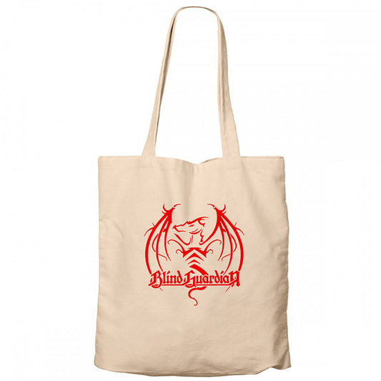 Blind Guardian Dragon Red Krem Fermuarlı Bez Çanta Gabardin