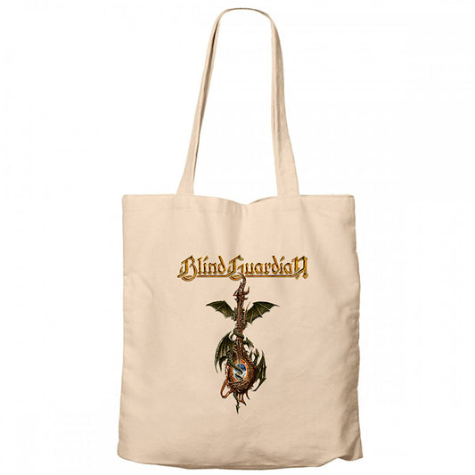 Blind Guardian Imaginations From the Other Side Krem Fermuarlı Bez Çanta Gabardin