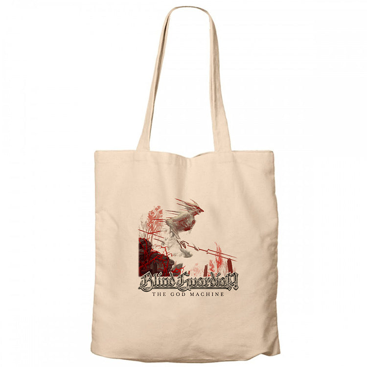 Blind Guardian the God Machine Krem Fermuarlı Bez Çanta Gabardin