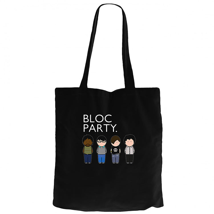 Bloc Party Grup Siyah Fermuarlı Bez Çanta Gabardin