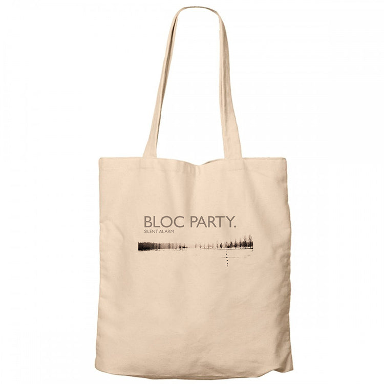 Bloc Party Silent Alarm Krem Fermuarlı Bez Çanta Gabardin