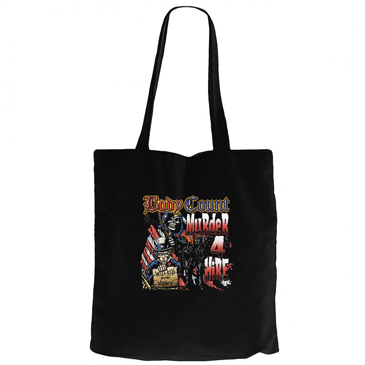 Body Count Murder 4 Hire Siyah Fermuarlı Bez Çanta Gabardin