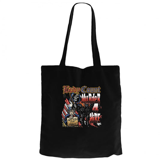 Body Count Murder 4 Hire Siyah Fermuarlı Bez Çanta Gabardin