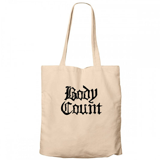 Body Count Merchandise Krem Fermuarlı Bez Çanta Gabardin