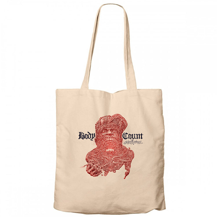 Body Count Carnivore Krem Fermuarlı Bez Çanta Gabardin