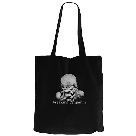 Breaking Benjamin We Are Not Alone Siyah Fermuarlı Bez Çanta Gabardin