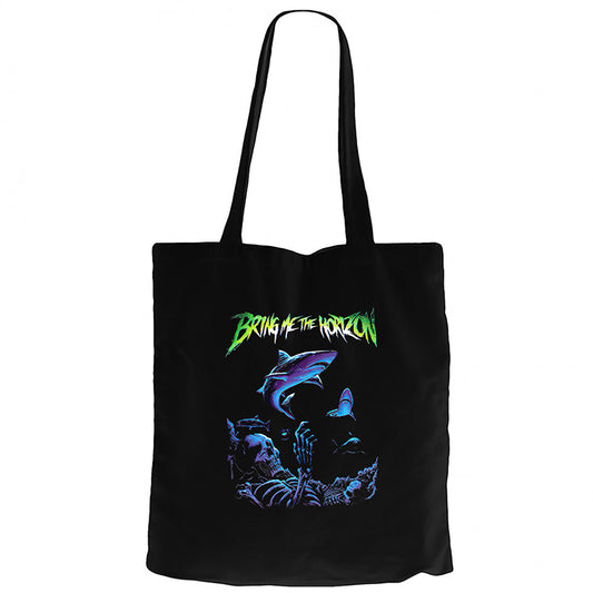 Bring Me The Horizon Sharp Black Ocea Siyah Fermuarlı Bez Çanta Gabardin
