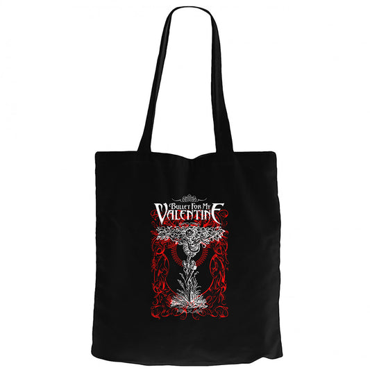 Bullet For My Valentine Classic Siyah Fermuarlı Bez Çanta Gabardin