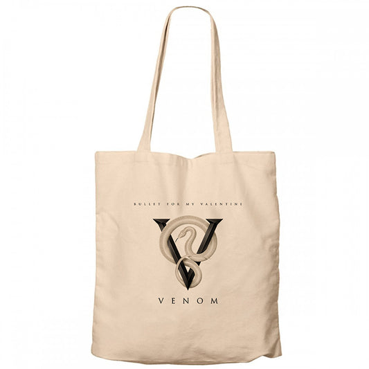 Bullet for My Valentine Venom Snake Krem Fermuarlı Bez Çanta Gabardin