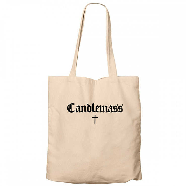 Candlemass Classic Krem Fermuarlı Bez Çanta Gabardin