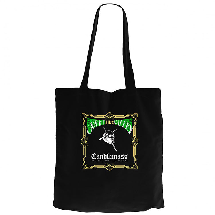 Candlemass Green Valley Siyah Fermuarlı Bez Çanta Gabardin