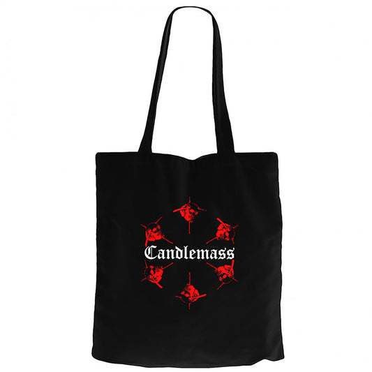 Candlemass Siyah Fermuarlı Bez Çanta Gabardin