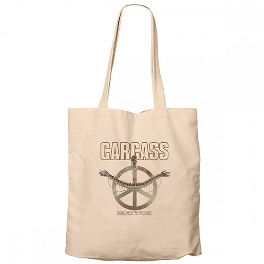 Carcass Heartwork Krem Fermuarlı Bez Çanta Gabardin