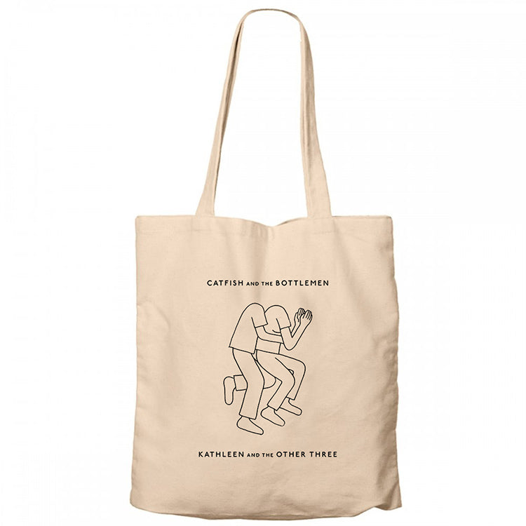 Catfish And The Bottlemen Kathleen And The Other Three Krem Fermuarlı Bez Çanta Gabardin