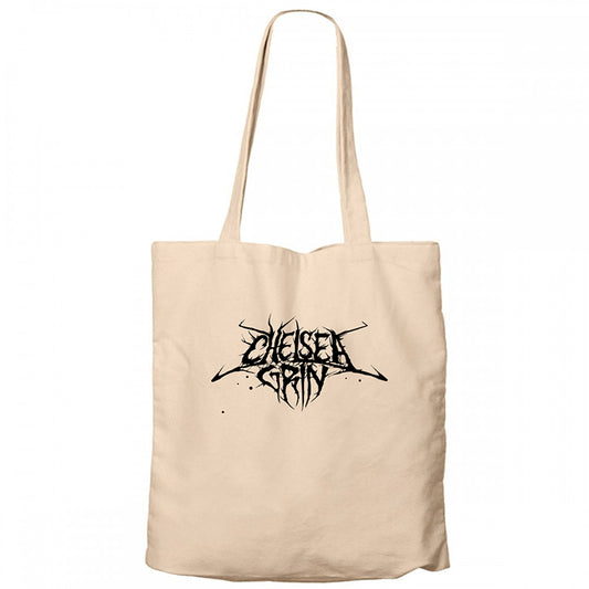 Chelsea Grin Black Logo Krem Fermuarlı Bez Çanta Gabardin