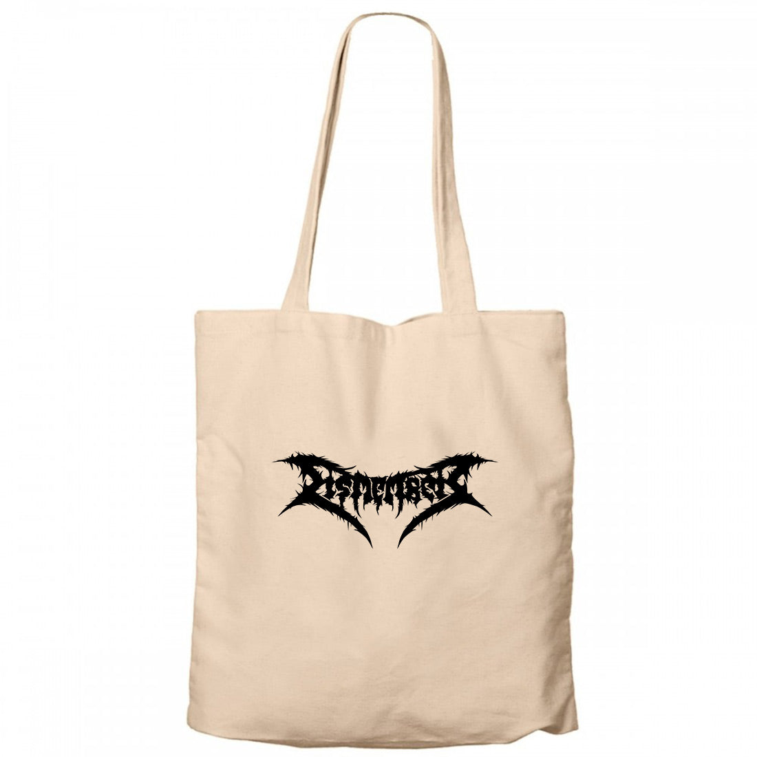 Dismember Logo Krem Fermuarlı Bez Çanta Gabardin