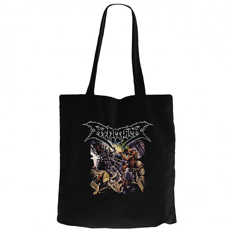 Dismember Where İroncrosses Grow Siyah Fermuarlı Bez Çanta Gabardin