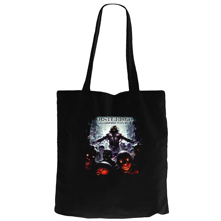 Disturbed the Lost Children Siyah Fermuarlı Bez Çanta Gabardin