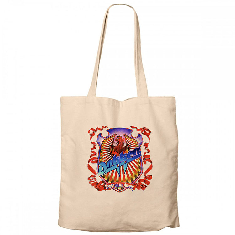 Dokken Back for the Attack Krem Fermuarlı Bez Çanta Gabardin