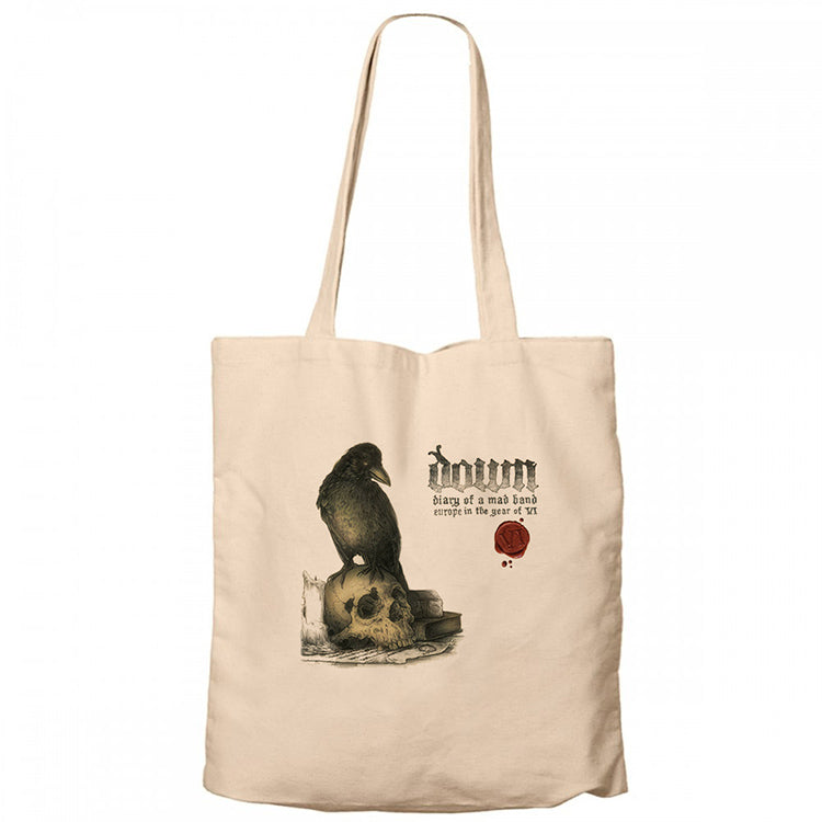 Down Diary Of A Mad Band Europe İn The Year Of Vi Krem Fermuarlı Bez Çanta Gabardin