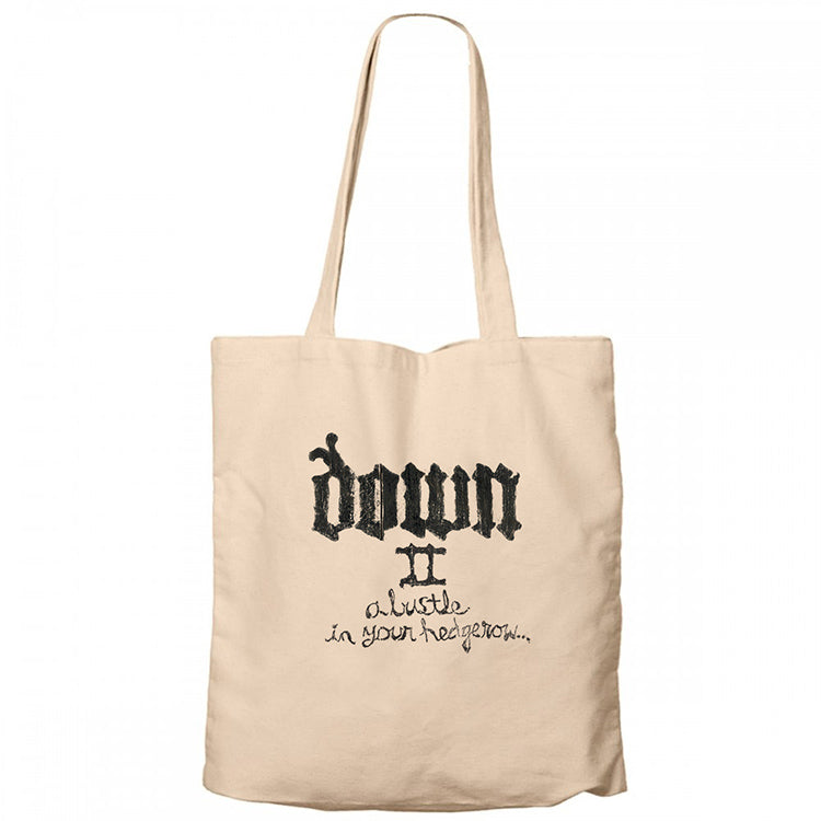 Down ii A Bustle İn Your Hedgerow Krem Fermuarlı Bez Çanta Gabardin