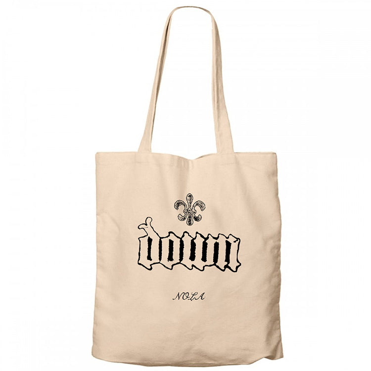 Down Nola Krem Fermuarlı Bez Çanta Gabardin