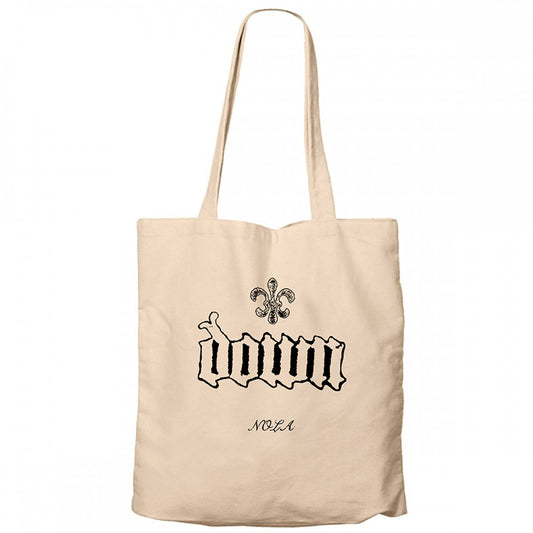 Down Nola Krem Fermuarlı Bez Çanta Gabardin