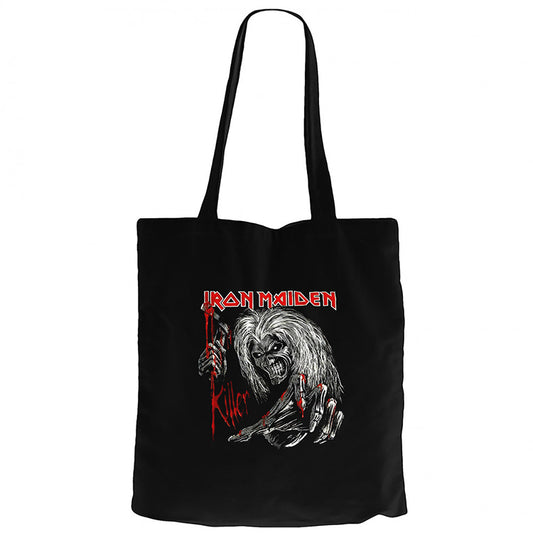 Iron Maiden Scary Zombie Siyah Fermuarlı Bez Çanta Gabardin