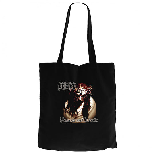 Deicide Scars Of The Crucifix Siyah Fermuarlı Bez Çanta Gabardin